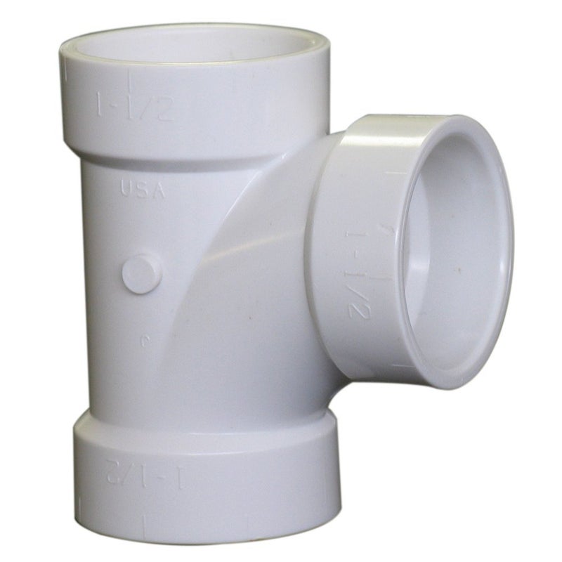 NIBCO - K09880CA C4811 3X3X2 HXHXH SANITARY TEE PVC, White, 3" x 2" 3" (C4811332)