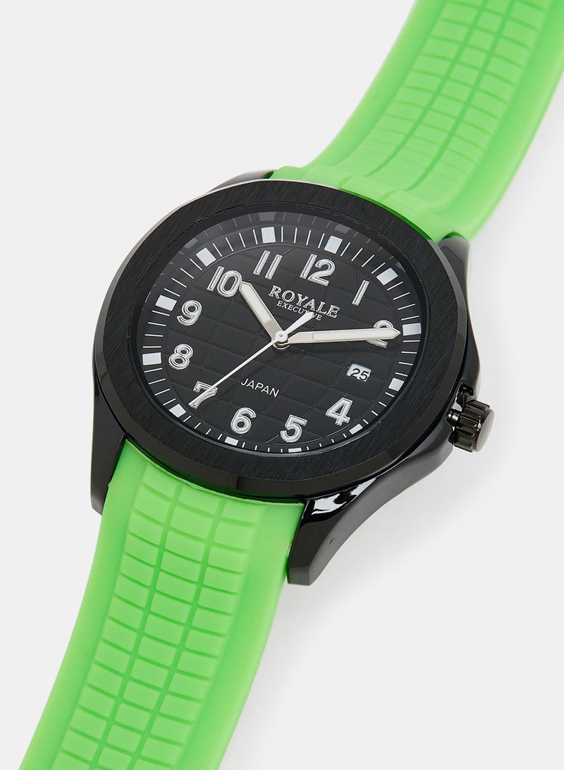 Royale Executive Men's Classic Rubber Strap Watch - Image 3