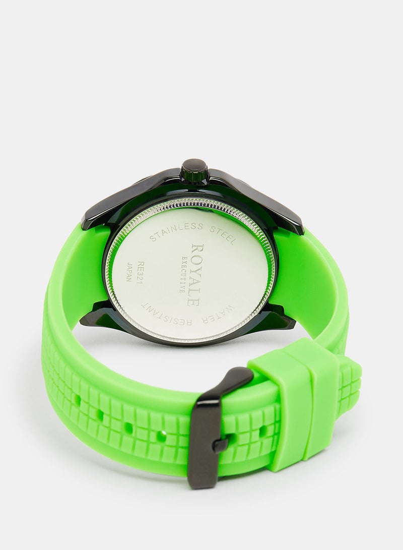 Royale Executive Men's Classic Rubber Strap Watch - Image 2