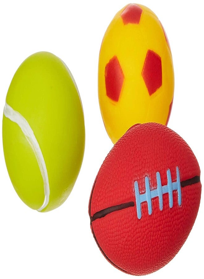 PEZYOX Squeezy Toys Sports Ball Mix 6pcs Pack for Infants. The Sweet Musical Sound of The Squeezy Toy Makes Kids Happy and Makes Their Childhood Fun Fill - Image 1