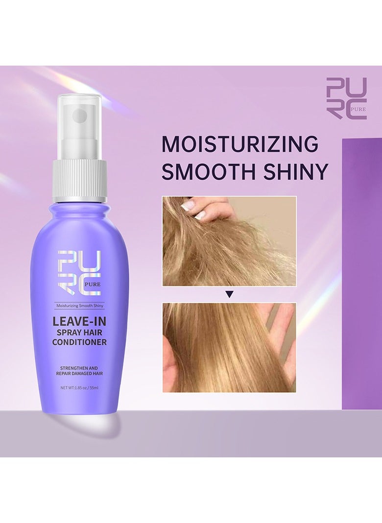 PURC - Coconut Oil Leave In Spray Conditioner Hair Treatment Shiny Frizzy Hair Care purc55ml - Image 1