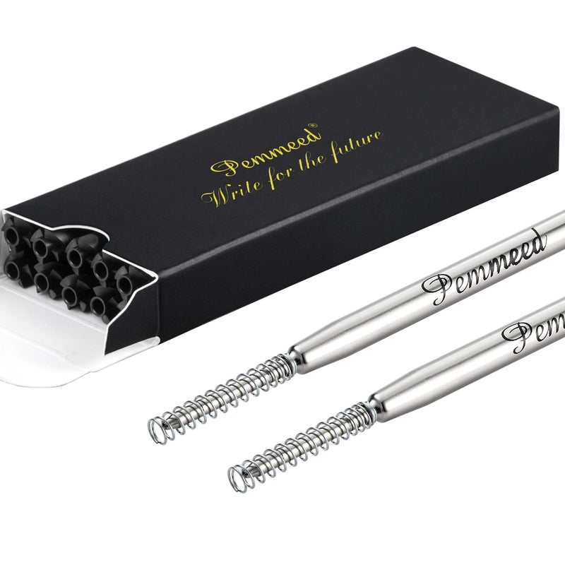 Penneed Ballpoint Pen Refills with Spring for Penneed B5/B6/B8 Pen, Parker Waterman Compatible Ballpoint Pen Refills Twist Action Medium Point 1.0mm Pack of 10(Black Ink) - Image 4