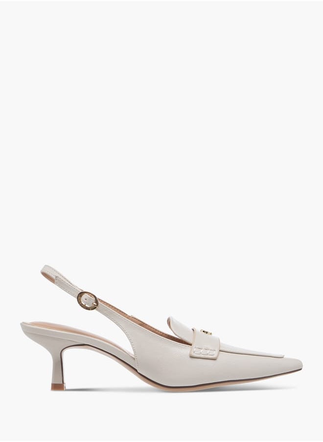 Celeste Women's Logo Detail Slingback Shoes with Buckle Closure  - Image 3