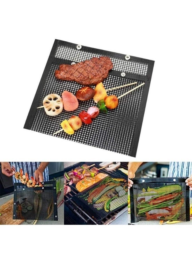 High-Heat Resistant Mesh BBQ Bag: Advanced PTFE technology for healthy and fast cooking - Design allows food to be turned all at once to ensure even cooking -  24 x 16 cm - Image 1