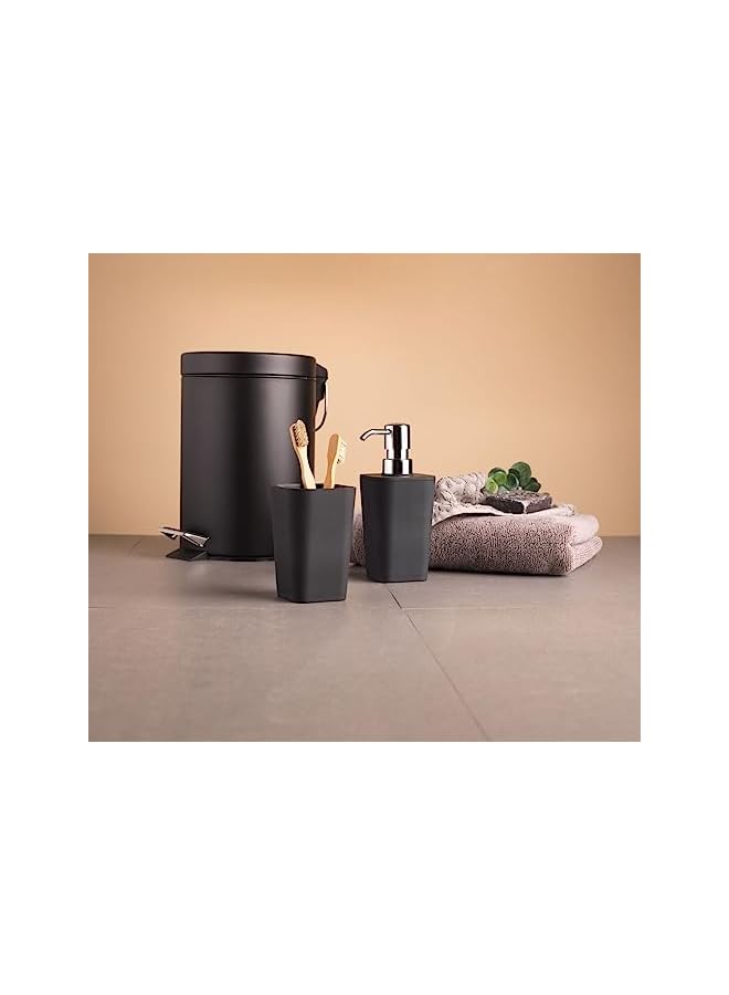 Raxoom Steel Pedal Bin 3L Black, Pedal Bin, Bathroom Pedal Bin 3L, Office Pedal Bin, Round Shape, Black, Size: H:24.5 x W:17 CM - Image 4