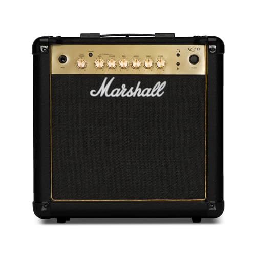 Marshall MG15GR Combo Guitar Amp Clean and Gain Channels Reverb and 3Band EQ 35 mm Headphones Out 15W Output - Image 1
