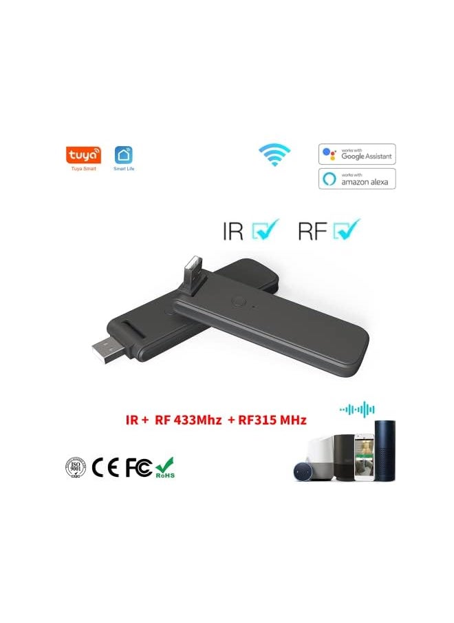 Tuya WIFI IR RF Remote Control Wireless IR and RF Infrared Universal Controller for AC TV Fan. etc Smart Life App Remote Control Works with Amazon Alexa Google Home