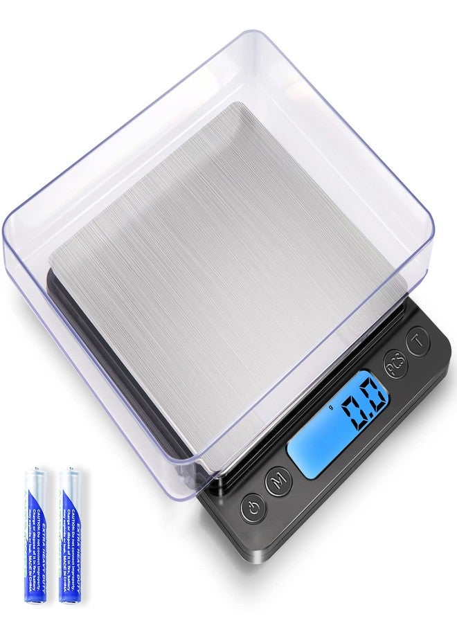 Yoncon Digital Food Kitchen Scale Upgraded, YONCON 3000g/0.1g High Accuracy Mini Pocket Scale Measures in Grams and oz for Cooking, Baking, Jewelry, Tare Function,2 Trays, LCD Display (Batteries Included) - Image 1