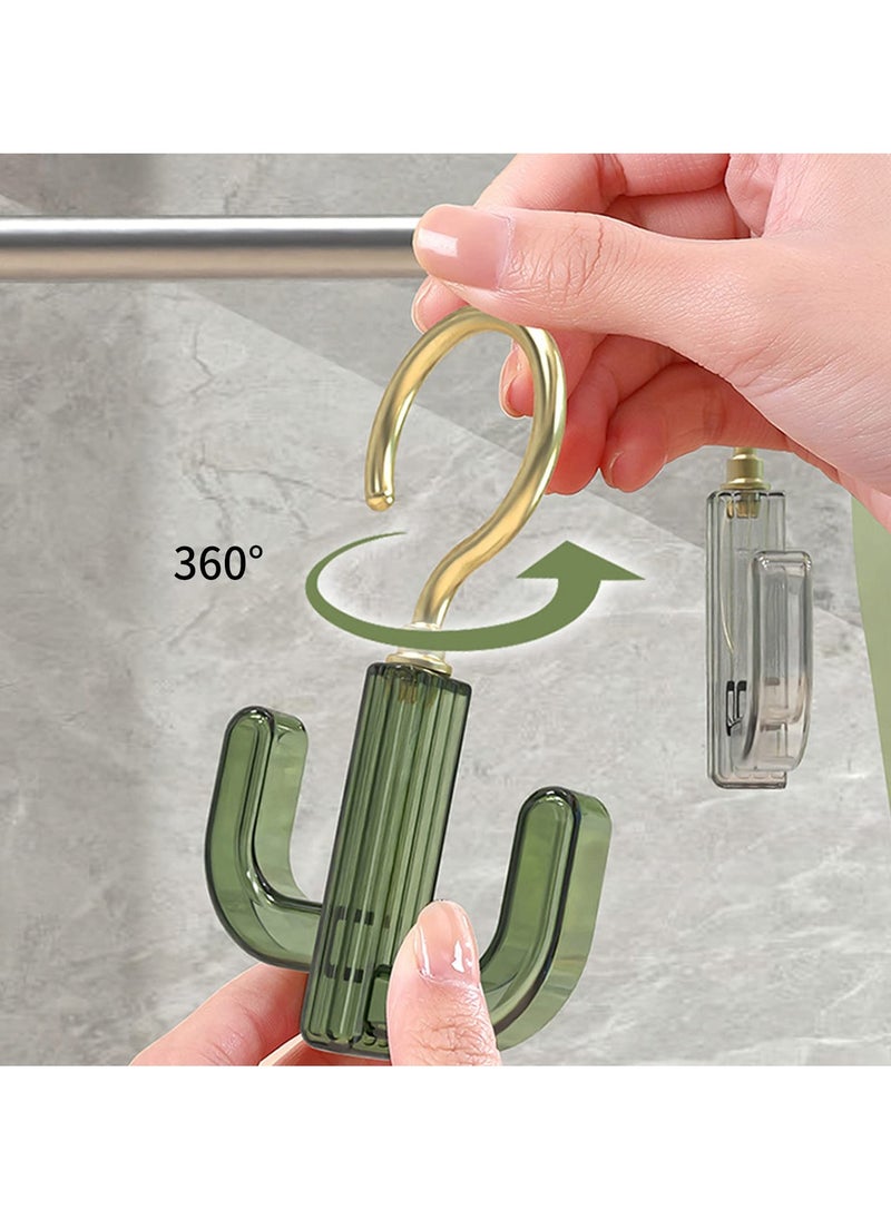 SYOSI SYOSI 4 Pcs Purse Hangers for Closet, Tie Hanger Belt Hanger Handbag Hanger, Closet Rod Organize Hooks for Ties, Handbags, Belts, Purses, Scarves, Hats, Clothes (Green, White)  - Image 2