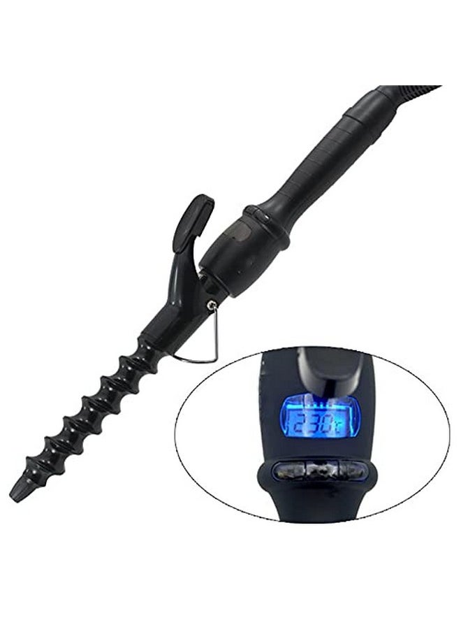 Wangmeili - 25Mm Spiral Hair Curler Iron Curling Wand Ceramic Wave Curling Iron For Short And Long Hair Crimper Lcd Display Curling Tongs - Image 1