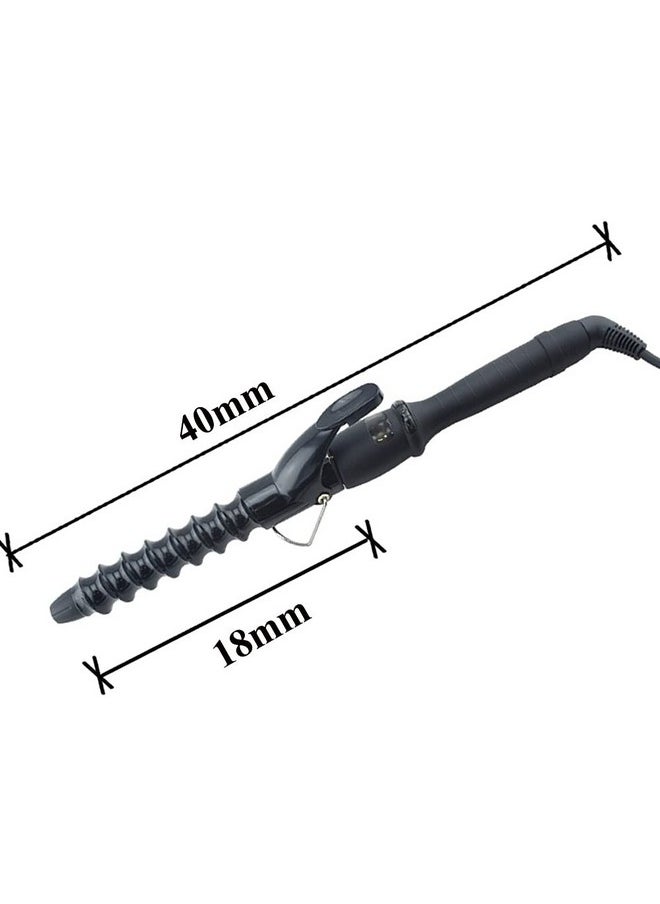 Wangmeili - 25Mm Spiral Hair Curler Iron Curling Wand Ceramic Wave Curling Iron For Short And Long Hair Crimper Lcd Display Curling Tongs - Image 1