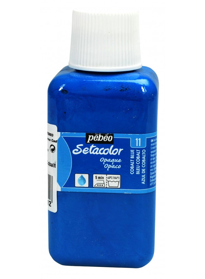 PEBEO Setacolor Opaque Fabric Paint 250-Milliliter Bottle, Cobalt Blue