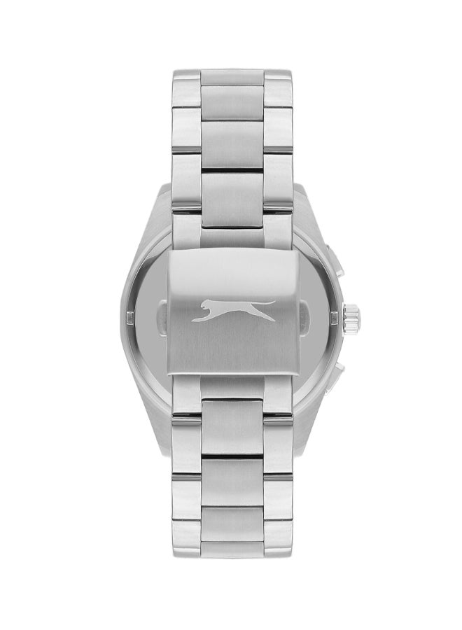 SLAZENGER Men's Watch, Multi Function Display and Metal Strap - SL.9.2215.2.04, Silver - Image 3