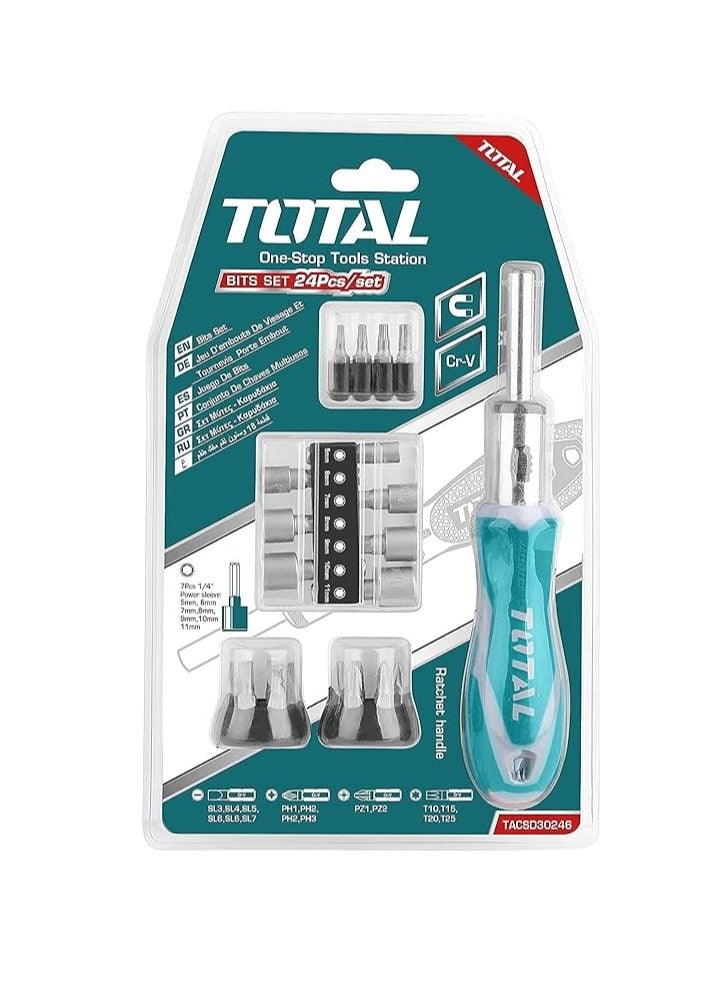 Total Screwdrivers (TACSD30246)-24 Pieces