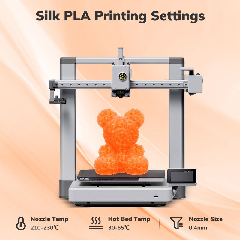 AMOLEN 3D Printer Filament Crystal PLA Transparent 1.75mm, Crystal Orange Clear Printing, Low Warping & No-Bubbles, Dimensional Accuracy +/- 0.02 mm, Fits Most FDM 3D Printers, 1kg Spool(2.2lbs) - Image 3