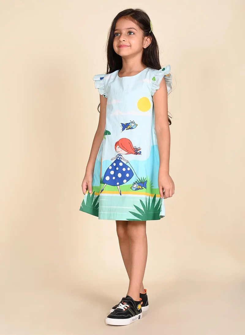 LILPICKS Printed A-Line Dress