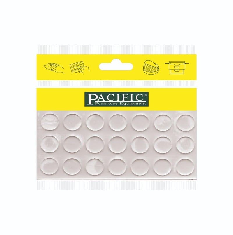 PACIFIC Glass Table Top Bumpers. Non Slip. Self Adhesive Table Pads Keeps Glass Table Top From Sliding! - Image 1