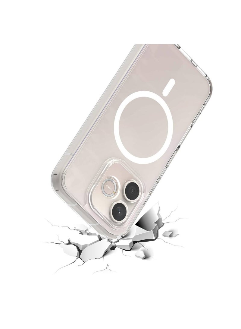 Adando Magnetic Case Compatible with Honor 600 Lite 5G, Compatible with Mag-Safe Accessories, Shockproof Protective Phone Cover, Non-Yellowing Hard Clear PC Back (Clear) - Image 3