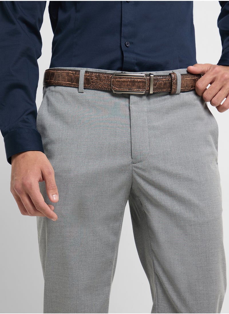 Robert Wood Resizable Free Size Croc Print Belt  - Image 4