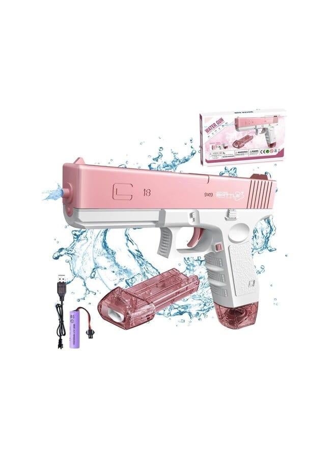 AYEBIA Electric Water Guns for Kids & Adults, 32FT Range Automatic Squirt Guns, Water Soaker Toy, Pink