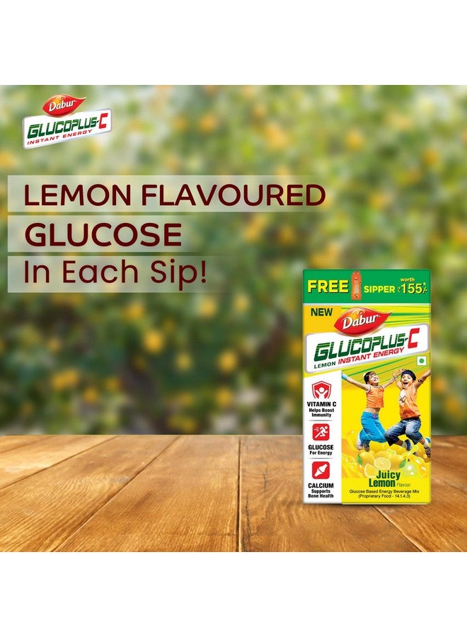 Dabur دابور غلوكوبلس سي نيمبو باني - 1 كيلوغرام من مسحوق الجلوكوز | فيتامين سي يساعد على تعزيز المناعة | الكالسيوم يدعم صحة العظام | يعيد الطاقة | نكهة ليمون لذيذة ومنعشة، 35 جرام - Image 2