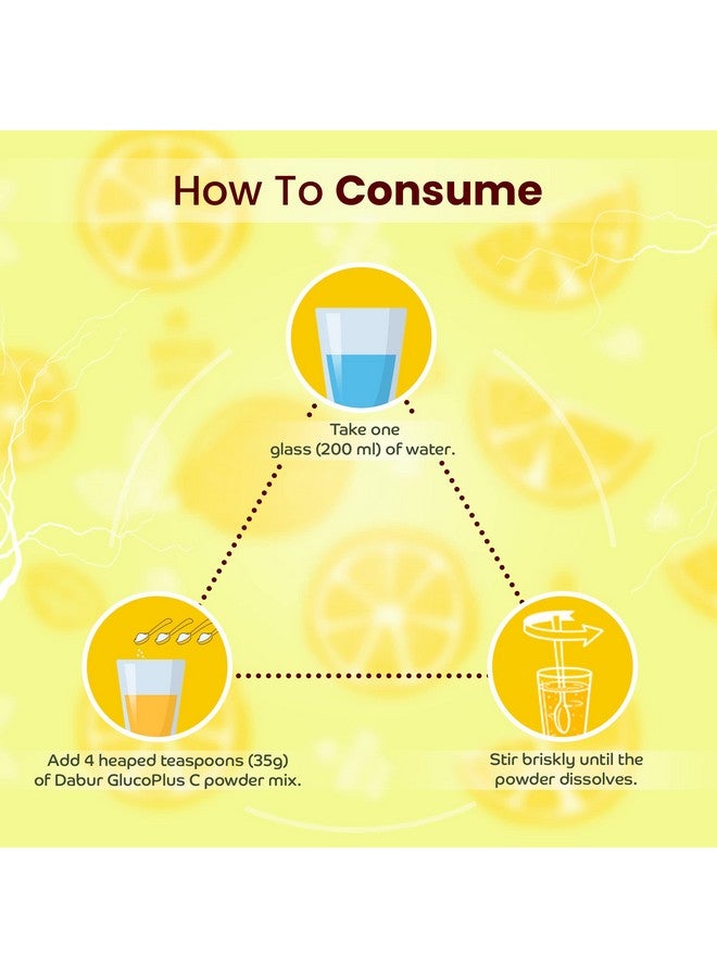 Dabur دابور غلوكوبلس سي نيمبو باني - 1 كيلوغرام من مسحوق الجلوكوز | فيتامين سي يساعد على تعزيز المناعة | الكالسيوم يدعم صحة العظام | يعيد الطاقة | نكهة ليمون لذيذة ومنعشة، 35 جرام - Image 5