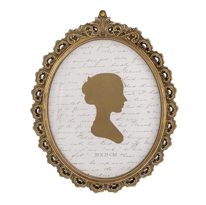 Sunlit Vintage Picture Frame 8x10 Inch, Oval Antique Photo Frames with Glass Front, Luxury Photo Display, Tabletop Wall Hanging, Bronze - Image 1