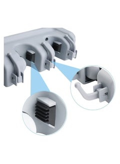 ARTC ARTC Wall mounted Mop and Broom Holder Storage Organizer With 5 Position and 6 Hooks, 41cm  - Image 3