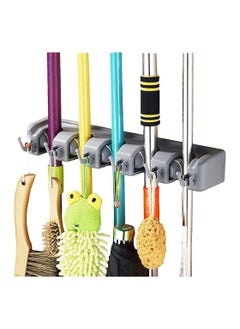 ARTC ARTC Wall mounted Mop and Broom Holder Storage Organizer With 5 Position and 6 Hooks, 41cm  - Image 2