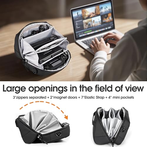 STARTRC VCR Carrying Bag Pouch Travel Large Soft Case for Insta 360 Go Ultra X5 X4 Organizer Multilayer Storage For DJI Osmo 360 Mobile8 7P 6 Pocket 4 3 For Gopro hero 13 Accessories with Shoulder Strap - Image 5