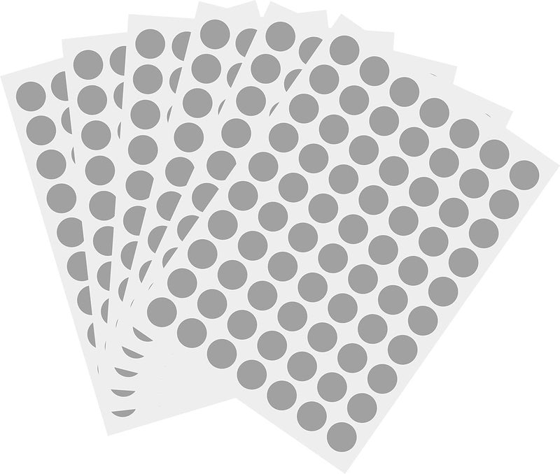 PARLAIM 1050 PCS 3/4 Inch Round Color-Code Dot Stickers, Color Coded Circle Stickers for Classroom Office (Grey) - Image 1