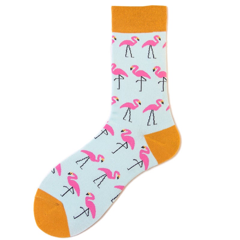 Large Version Of Flamingo Colorful Men'S And Women'S High Cotton Socks Trendy Socks Casual Versatile Easter Egg Series Sports - Image 1