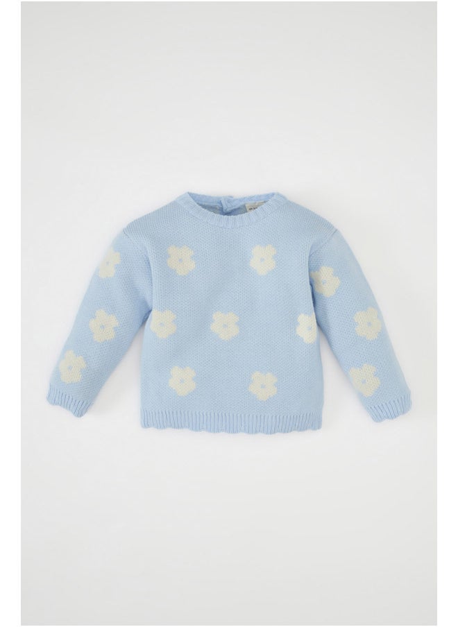 DeFacto Babygirl Tricot Regular Fit Crew Neck Long Sleeve Pullover  - Image 1