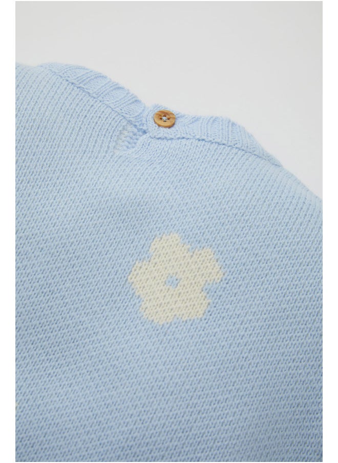 DeFacto Babygirl Tricot Regular Fit Crew Neck Long Sleeve Pullover  - Image 4