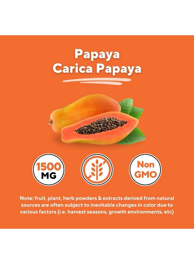 Vitapia Papaya Fruit Enzyme Capsules for Digestion, Bloating Relief, Immune Support for Men & Women - 1500mg Organic Papaya Powder Per Serving - 180 Veggie Capsules - Non-GMO, Gluten-Free, Vegan-Friendly - Image 4