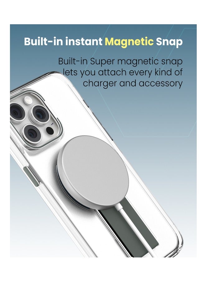 Moxedo حافظة مكسيدو المغناطيسية الواقية مقاومة للخدوش حماية من السقوط متوافقة مع تقنية ماغسيف لهاتف آيفون 14 برو 6.1 بوصة - رمادي - Image 2