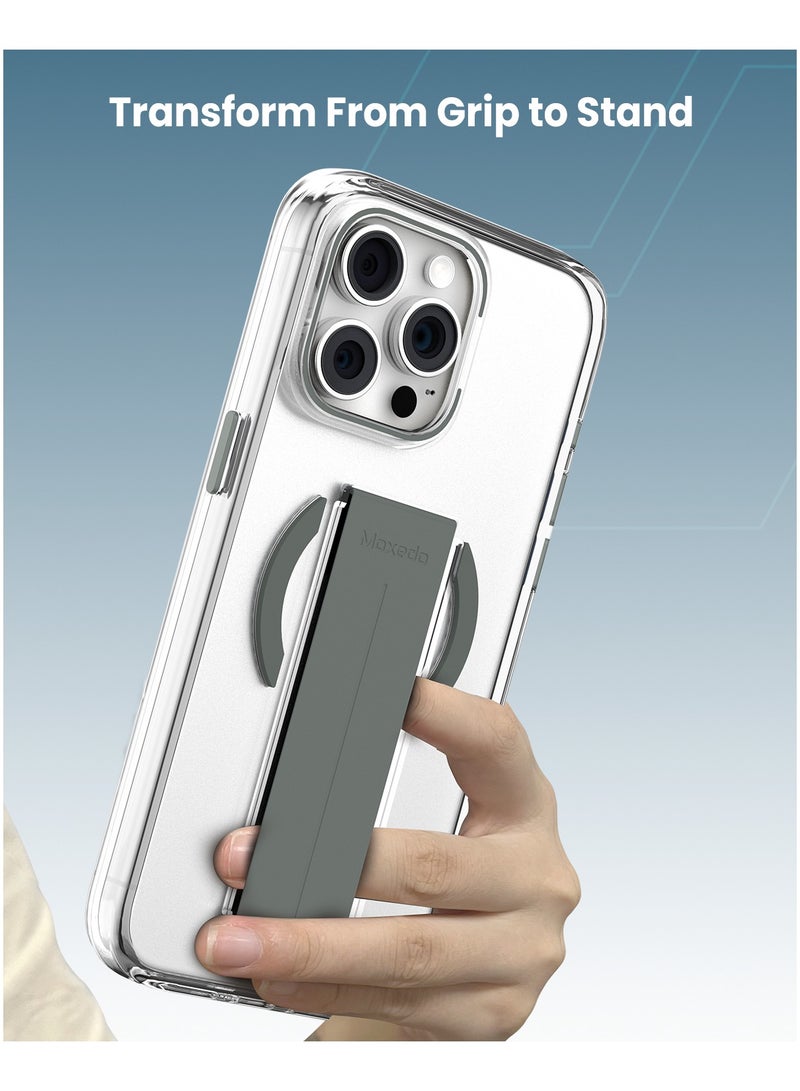 Moxedo حافظة مكسيدو المغناطيسية الواقية مقاومة للخدوش حماية من السقوط متوافقة مع تقنية ماغسيف لهاتف آيفون 14 برو 6.1 بوصة - رمادي - Image 4