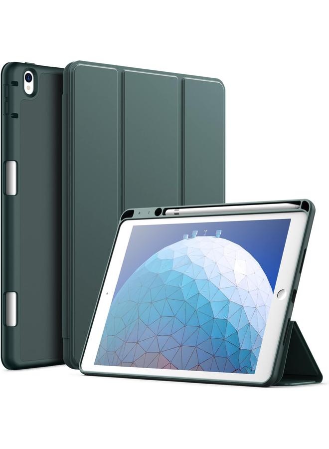 جي تيك حافظة لجهاز ايباد اير 3 10.5 انش 2019 الجيل الثالث وايباد برو 10.5 مع حامل قلم، غطاء رفيع للكمبيوتر اللوحي مع ظهر ناعم من مادة TPU مع خاصية الاستيقاظ التلقائي والنوم، لون ازرق ضبابي - Image 1