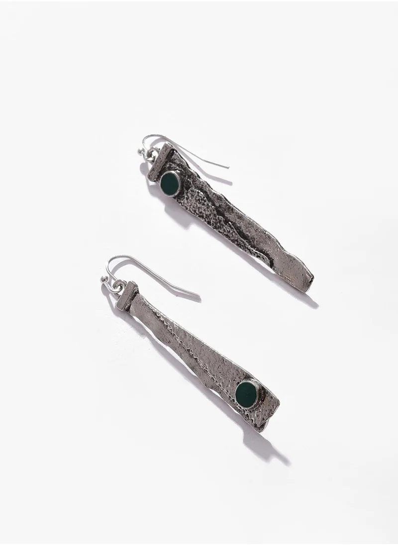 SOHI Oxidised Drop Earrings