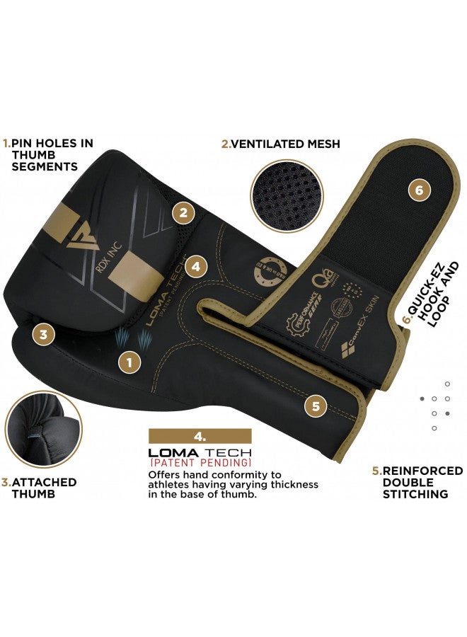 RDX Kids Boxing Gloves Sparring and Muay Thai Maya Hide Leather, Kara Patent Pending Junior Training Mitt for Kickboxing, Punching Bag, Focus Pads, MMA, Thai Pad, Double End Ball Punching Gloves - Image 3