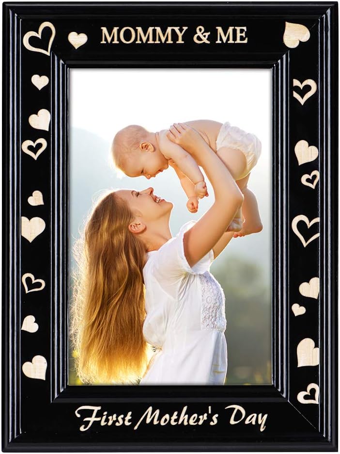 PETCEE Mothers Day Picture Frame for Mom Grandma  First Time Mom Gift for Nursery Decor Newborn Baby Shower Present Keepsake for Expecting Mothers  New Parents - Image 1