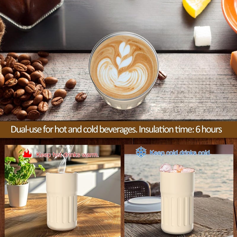Kresal Insulated Stainless Steel Travel Coffee Mug LED Smart Temperature Display with LeakProof Lid Keeps Cold or Hot Suitable for Ice Drinks and Hot Beverage 450ml Multicolor - Image 4