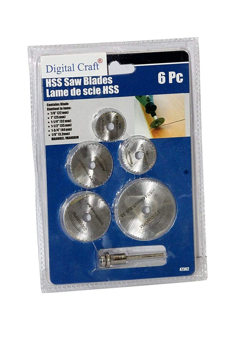 Maha Premium 6pcs Set Mini HSS Circular Saw Blades Rotating Tool for Dremel Rotary Metal Cutter NNC65 - Image 2