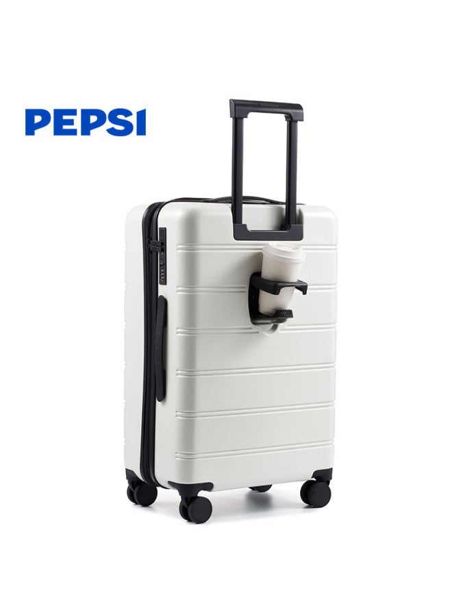 Pepsi 24-inch Expandable Suitcase With Wheels, Large Capacity Travel Luggage, Spinner Wheels, Combination Lock, Leather Case For Men And Women - Image 1