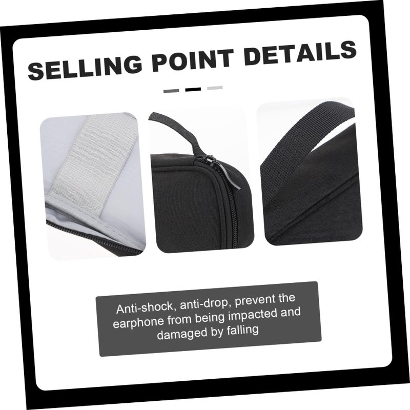 Black Multipurpose Travel Cable Organizer Pouch For Earphones And Toothbrushes Portable Storage Bag - Image 4