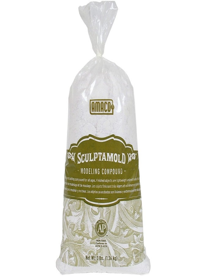 AMACO Sculptamold Modeling Compound, White, 3 lbs. Per Bag, 2 Bags (AMA41821C-2) - Image 2