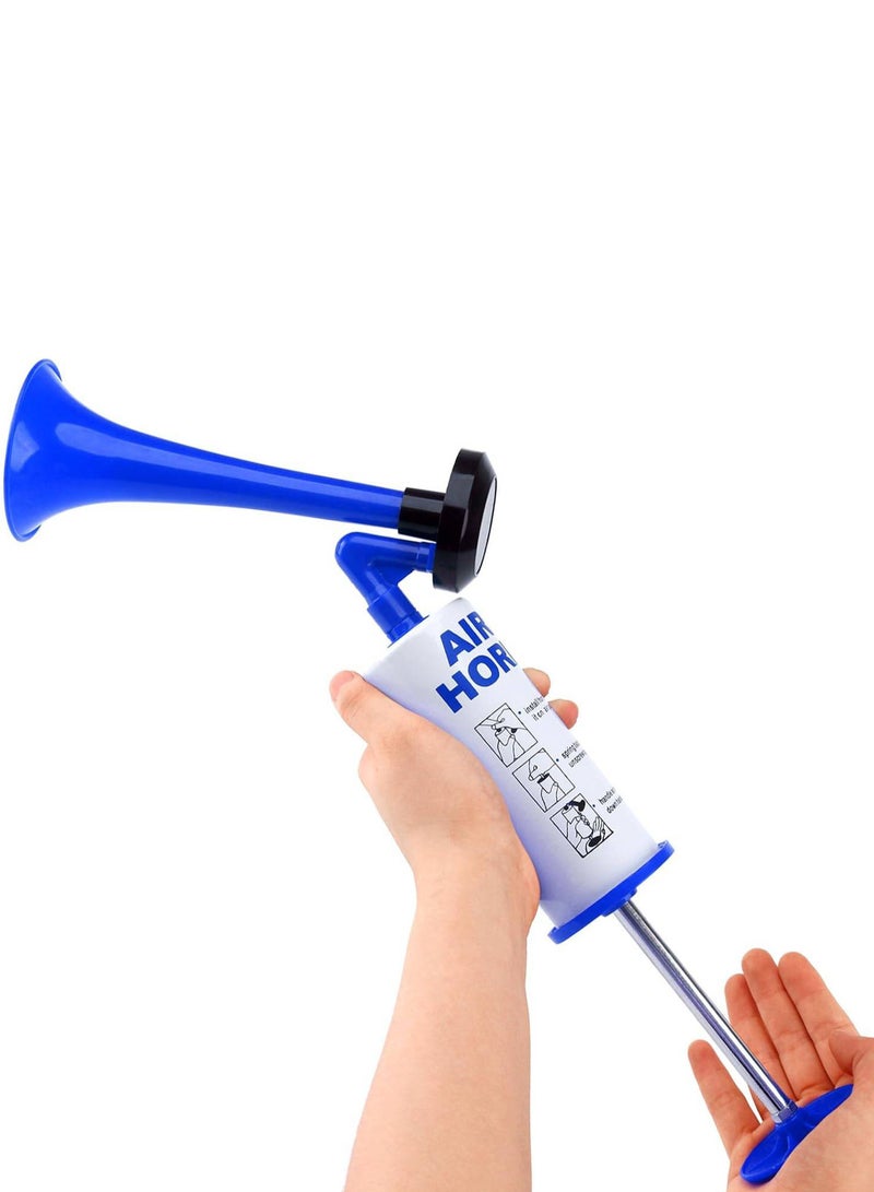 Generic Handheld Air Horn, Metal Super Loud Noise Maker Horn Self Defense Portable Air Pump Horn Sports and Marine Signal Safety Alarm Horn for Boating, Sports Events, Birthday Parties (BLUE)  - Image 2