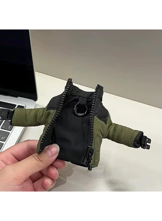 general Key Chain Mini Down Coat - A decorative item in the form of a key chain featuring a mini version of a down coat.