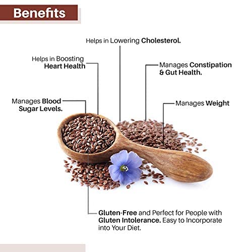 NutriOrganics Flax Seeds 1kg - Raw Unroasted Flaxseed Alsi Seeds for Eating Weight Loss Hair Growth, Diet Snack food - Image 3