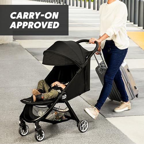 Baby Jogger City Tour 2 Ultra-Compact Carry-On Approved Travel Stroller in Pitch Black Lightweight Easy Fold Ideal for Traveling and Everyday Adventures - Image 3